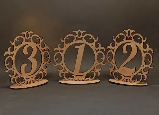 Numéro de Table style baroque ajouré (vendus par pack de 5)